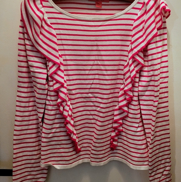 Lilly Pulitzer Ruth Ruffle Striped Sweater - Picture 2 of 4